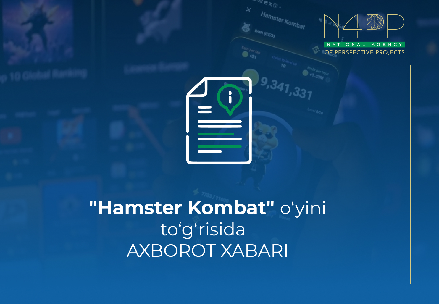 "Hamster Kombat" o‘yini to‘g‘risida  AXBOROT XABARI