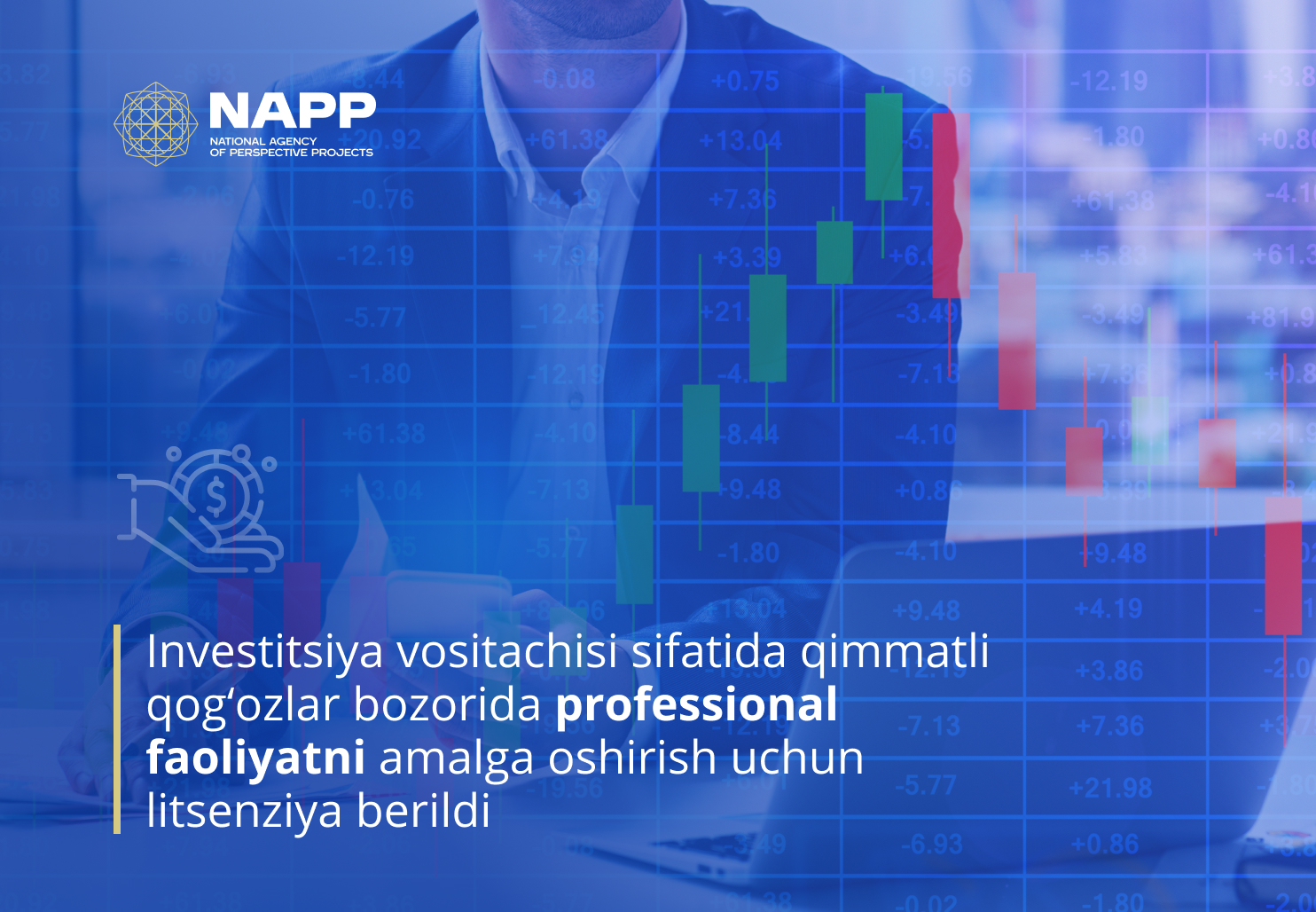 Investitsiya vositachisi sifatida qimmatli qog‘ozlar bozorida professional faoliyatni amalga oshirish uchun litsenziya berildi