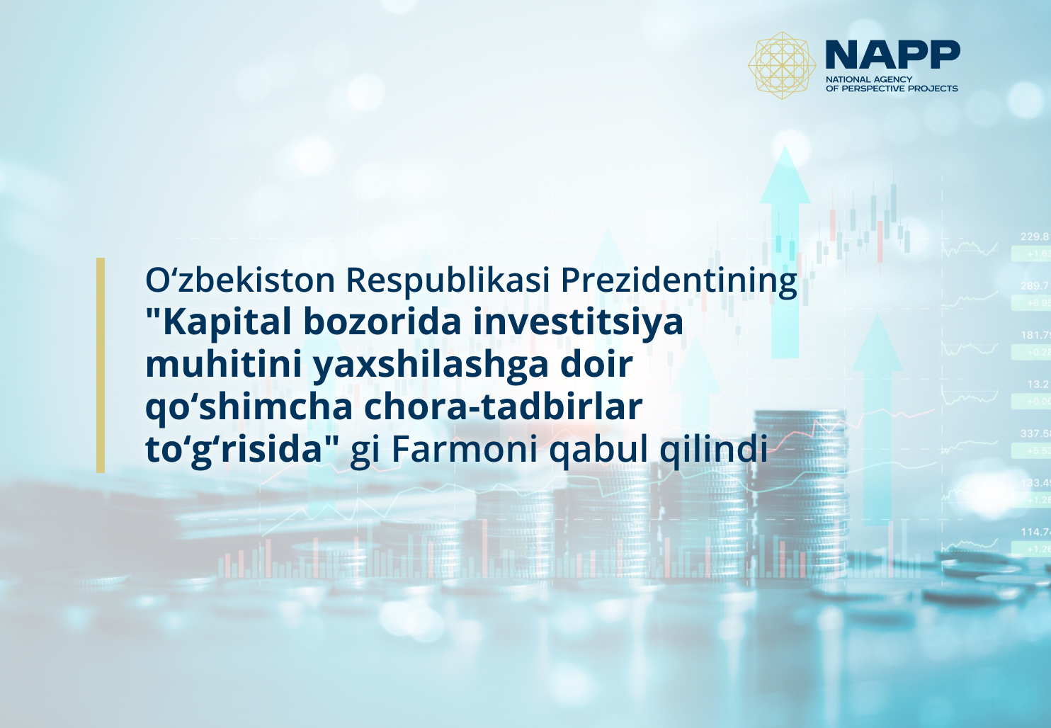 O‘zbekiston Respublikasi Prezidentining investitsiya muhitini yaxshilashga doir Farmoni qabul qilindi