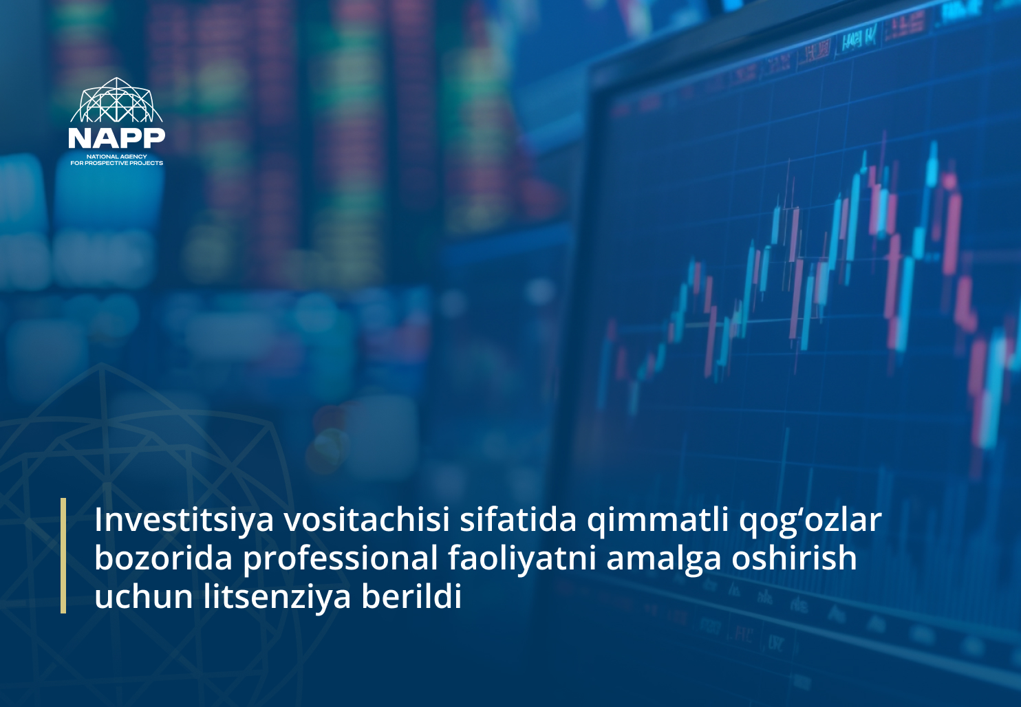 O’zbek Investitsiya vositachisi sifatida qimmatli qog‘ozlar bozorida professional faoliyatni amalga oshirish uchun litsenziya berildi